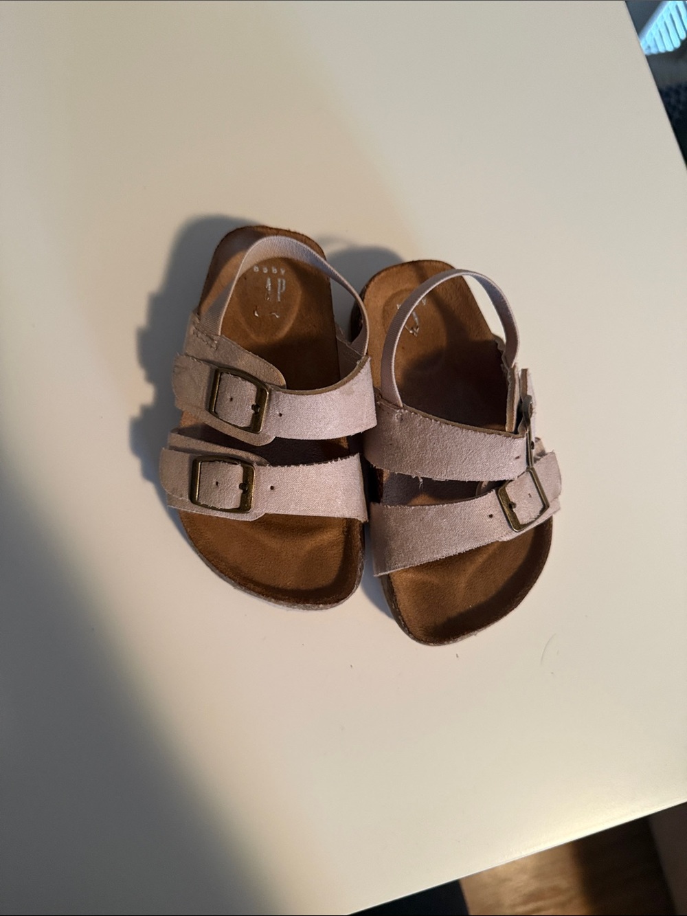 GAP Kids Double Buckle Sandals in Light Pink